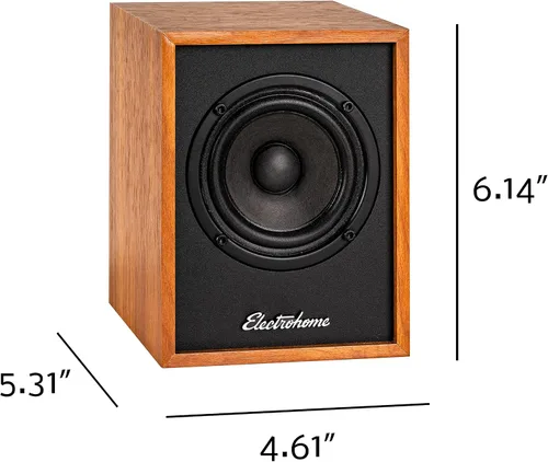 Miniatura 8 de Electrohome Huntley - Altavoces de estantería amplificados con amplificador integrado y controladores de 3 pulgadas para tocadiscos, TV, PC y Teca