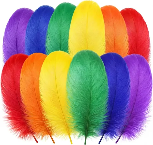 Miniatura 7 de Maysing 500 plumas de pavo coloridas para Acción de Gracias, 2 a 5 pulgadas, plumas de colores para otoño, Acción de Gracias, vacaciones