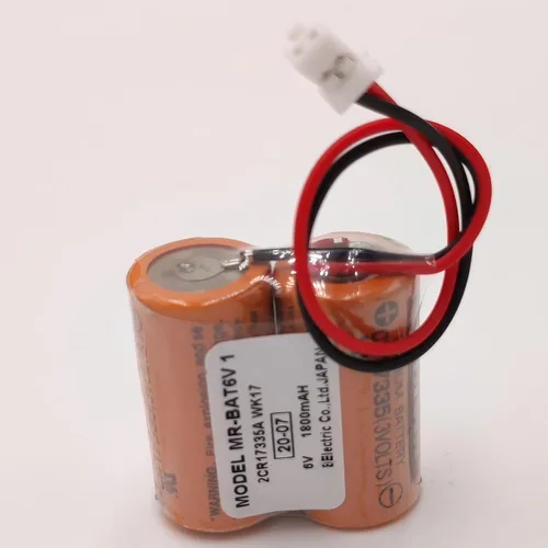 Miniatura 4 de (2 piezas) MR-BAT6V1 2CR17335A WK17 6V 1800mAh PLC batería para J4 servo PLC batería con enchufe