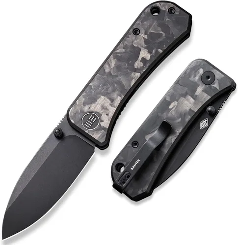 Miniatura 9 de Cuchillo de bolsillo WeKnife Banter para EDC, cuchillo plegable Ben Petersen con hoja de 2.9" S35VN, abrebotellas de pulgar de titanio 2004B (Negro)