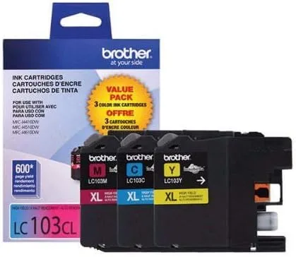 Brother Cartuchos de tinta originales de alto rendimiento LC1033PKS serie XL, 2 unidades (cian, magenta, amarillo)