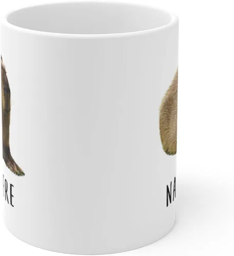 Miniatura 2 de Funny Capybara - Taza de café con nombre personalizado de Navidad 2025, color blanco, 11 onzas