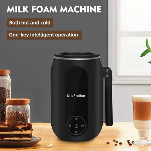 Miniatura 4 de Espumador de leche eléctrico y vaporizador, vaporizador de leche eléctrico 4 en 1, espumador de leche y calentador de 15.2 fl oz, máquina automática