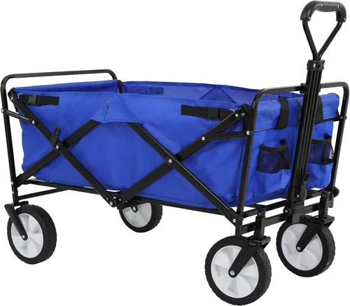 Carro de playa plegable portátil plegable para jardín o playa, carrito de comestibles al aire libre, gran capacidad, resistente, plegable, portátil,