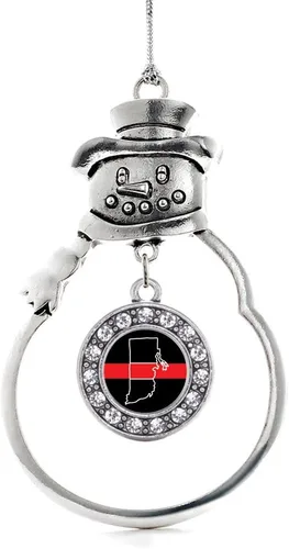 Miniatura 125 de Inspired Silver - Roller Queen - Adorno de Navidad plateado - Adorno circular para árbol de Navidad con circonita cúbica - Decoración colgante