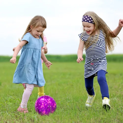 Miniatura 6 de Balón de fútbol tamaño 4, tamaño 3, tamaño 2 con bomba desinflada, juguetes de dinosaurio de unicornio con purpurina para niños pequeños