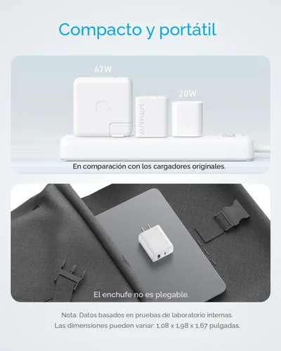 Miniatura 6 de Anker Cargador para iPhone 17/16, paquete de 2 bloques de cargador USB C rápido de 20 W, para iPhone 17/16/16 Pro Max/15 Series/iPad Pro y más