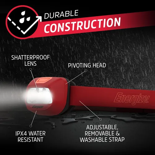 Miniatura 8 de Energizer WeatheReady - Kit de corte de energía con linterna LED 2 en 1, linterna frontal LED, IPX4 resistente al agua, baterías AA + AAA, estuche
