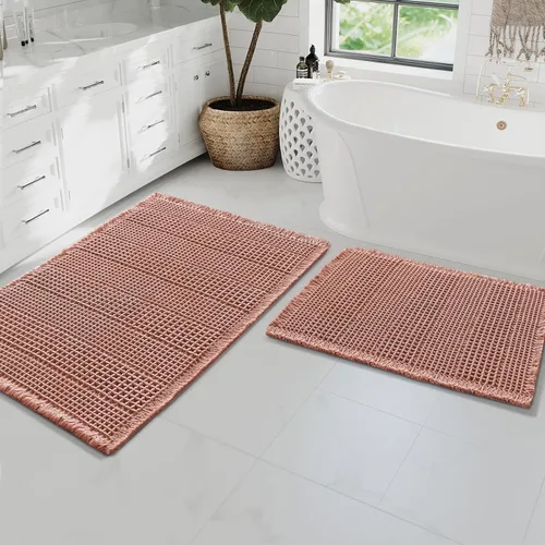 Miniatura 39 de H.VERSAILTEX Alfombra de baño de goma eva súper absorbente, alfombras de baño antideslizantes para piso de baño, alfombras de baño lavables a Crema