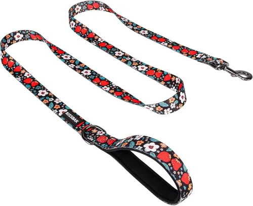 Miniatura 8 de Correa para perros pequeños, cómodas asas acolchadas, correa de entrenamiento de perros con girasol floral de primera calidad, correa para caminar