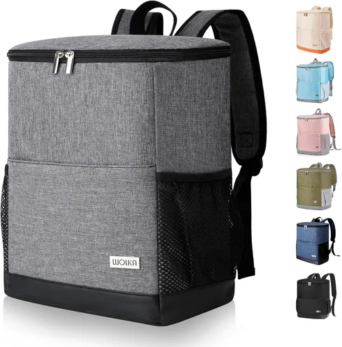Miniatura 7 de Mochila Nevera Aislada para Exteriores - Mochila Nevera a Prueba de Fugas 30 Latas, Bolsa Nevera Impermeable Ligera para Retención de Calor/Frío