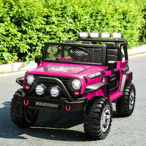 Miniatura 2 de SEHOMY - Camioneta de paseo para niños de 2 plazas con control remoto, vehículo eléctrico accionado a batería de 12 V para niñas de 3 años - Camión
