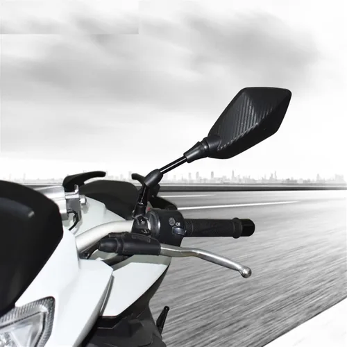 Miniatura 3 de Espejo retrovisor de motocicleta, espejo retrovisor lateral universal de 0.394 pulgadas, 0.394 pulgadas, para Ducati Hypermotard 821 939 SP Negro