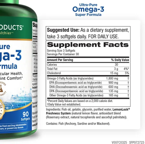 Miniatura 2 de Purity Products - Cápsulas blandas Ultra Pure Omega 3 Super Formula 90