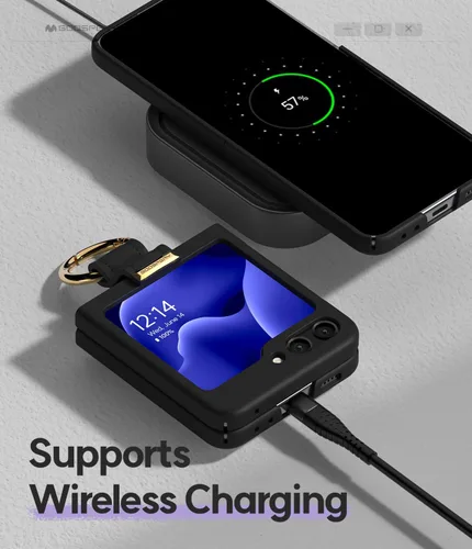Miniatura 6 de GOOSPERY Goosepry - Funda con soporte de anillo compatible con Galaxy Z Flip 5, delgada, sólida y resistente, policarbonato duro para protección