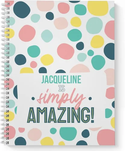 Miniatura 7 de Gotcha Covered Notebooks Divertido cuaderno de arcoíris personalizado de 8.5 x 11 pulgadas, tapa blanda laminada brillante duradera, 120 páginas