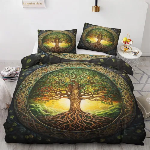Miniatura 18 de Funda de edredón abstracta tamaño individual Juego de ropa de cama de arte colorido 2 piezas Funda de edredón con patrón de microfibra suave