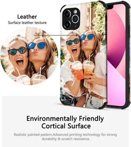 Miniatura 2 de Funda para teléfono con imagen personalizada para iPhone 17, 16, 15, 14, 13, 12, 11 Pro Max, Mini, XR, Xs, 8, 7, 6 Plus, TPU + funda de piel suave