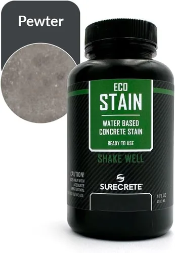 Miniatura 2 de Surecrete Eco Stain - Tinte a base de agua para hormigón, probador de 4 onzas, peltre