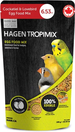 Miniatura 9 de HARI Tropimix - Alimento para pájaros para periquitos, canarios y pinzones, alimento para loros hagen con semillas, huevo, frutas y verduras, mezcla