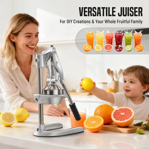 Miniatura 5 de Exprimidor manual, exprimidor de naranja de acero inoxidable AMOHEE para cítricos, limón, granada, fácil de usar y limpiar, prensa de mano