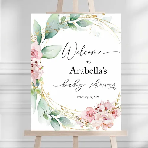 Miniatura 6 de Welcome Baby Girl Baby Shower Sign, Personalized Baby Shower Welcome Sign Board, Custom Baby Shower Yard Sign, Baby Shower Party Decoration Sign for