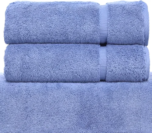 Luxury Hotel & Spa Collection - Toalla ecológica de 100% algodón turco de 27 x 54 pulgadas (27 x 54 onzas), de secado rápido, para baño, borde