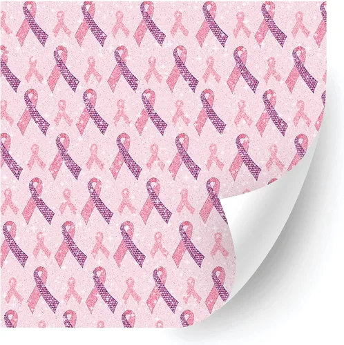 Miniatura 19 de HTV4U Vinilo de transferencia de calor con estampado de concienciación sobre el cáncer de mama con purpurina (cinta rosa bebé, 12 x 12 pulgadas)