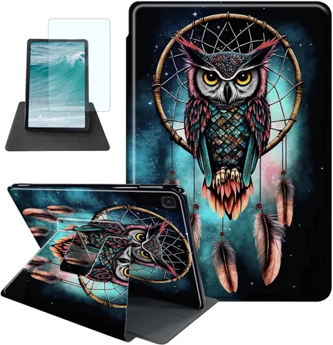 Miniatura 14 de Rossy Funda para Samsung Galaxy Tab A7 Lite de 8.7 pulgadas 2021 (SM-T220/T225/T227) + protector de pantalla giratorio de 360 grados con soporte