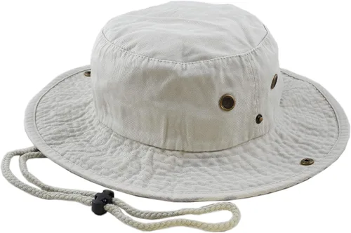 Miniatura 15 de The Hat Depot - Sombrero de safari, de algodón lavado a la piedra, de ala ancha, plegable, doble cara y sombrero de pesca 2. Algodón - Oliva