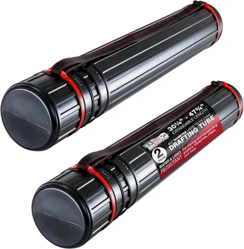 Miniatura 8 de U.S. Art Supply Tubo grande para póster – telescópico ajustable de 30-1/4 a 47-3/4 pulgadas – Tubo de almacenamiento duradero de 4-7/8 pulgadas