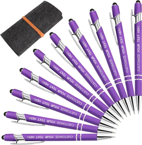 Miniatura 55 de Bolígrafos personalizados con lápiz óptico y grabado gratis, bolígrafos personalizados para negocios, graduación, aniversarios (hasta 500 unidades)