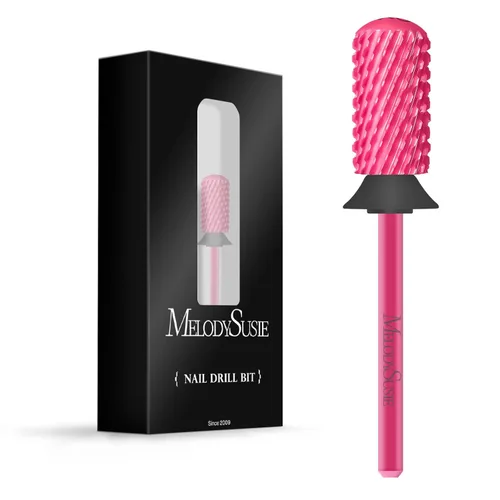Miniatura 8 de MelodySusie Brocas de uñas de seguridad, brocas de carburo de 2,38 mm de barril grande y parte superior redonda y suave, adecuadas para manicura