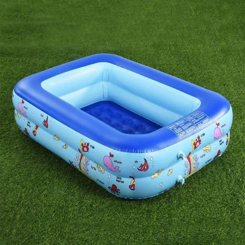 Miniatura 6 de Piscina inflable para niños, 45 x 33 x 14 pulgadas, piscina infantil con suelo suave inflable, bañera inflable Ocean World para interiores