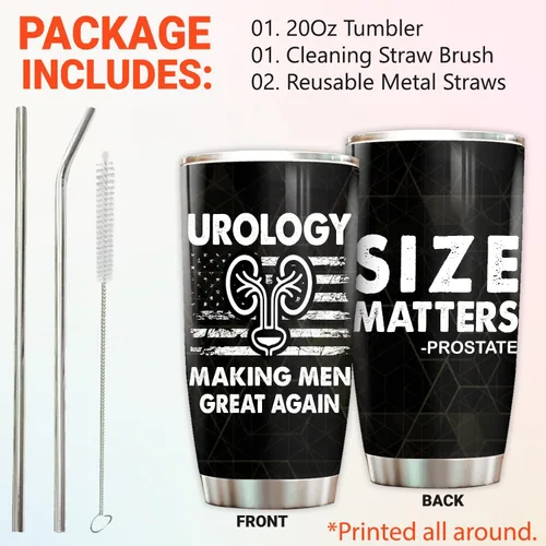 Miniatura 2 de Urology - Vaso de regalo para urólogo, tapa de popote de acero inoxidable de 20 onzas, regalo divertido para urólogo, regalo para el día nacional