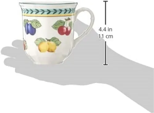 Miniatura 5 de Villeroy & Boch French Garden Fleurence - Taza jumbo, 15 onzas, porcelana premium, color blanco