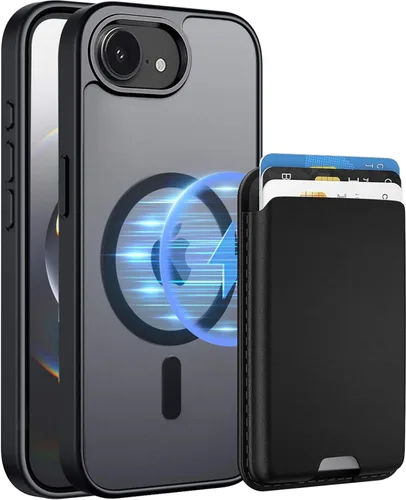Miniatura 68 de Funda magnética para iPhone 12 Pro Max, cartera magnética desmontable con soporte para tarjetas, [compatible con MagSafe] grado militar, a prueba