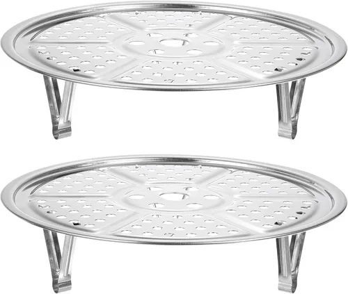 Miniatura 9 de uxcell Rejilla de vaporización de acero inoxidable con soporte, bandeja de vaporización de 26 cm para utensilios de cocina al vapor, olla a presión