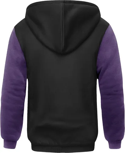 Miniatura 56 de SCODI Sudaderas con capucha para hombre, forro polar pesado, cremallera completa, forro de sherpa grueso, chaqueta con capucha