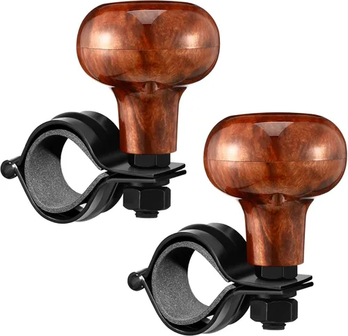 Miniatura 12 de Tallew 2 piezas de perilla giratoria para volante, perillas suicidas para volante, rotación de 360 grados, accesorios de tractor para automóviles