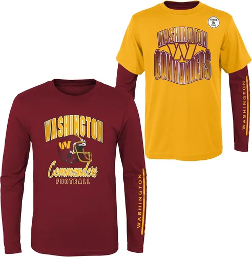 Miniatura 36 de NFL Conjunto de 3 Camisetas y Camisas de Manga Larga para Niños y Jóvenes 8-20, Colores del Equipo del Día del Juego