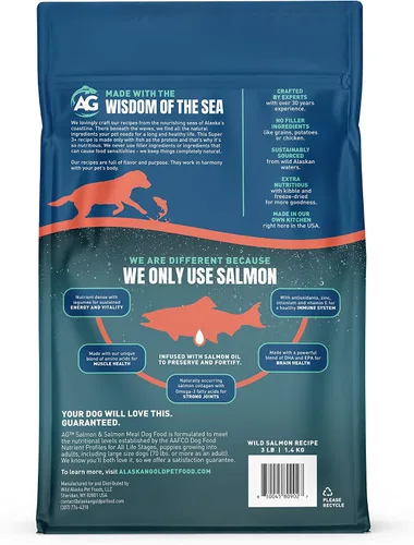 Miniatura 2 de SUPER3+ Salmón liofilizado de salmón crudo para perros Cachorros y adultos Raza pequeña y grande Alto en proteínas Sin granos Nutrición