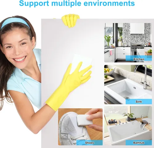 Miniatura 5 de Paquete de 100 Esponjas Mágicas Borradoras, Esponja Multifuncional para Limpieza del Hogar de Cocina y Vajilla para Muebles, Esponjas de Limpieza