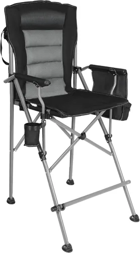 Miniatura 14 de REDCAMP Silla de campamento alta de gran tamaño para adultos, silla de directores plegable portátil de 330 libras, taburete plegable de altura