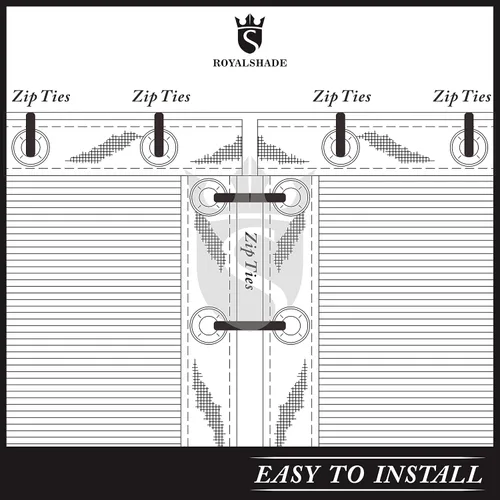 Miniatura 9 de Royal Shade - Malla de privacidad para cerca, cortavientos, de 5 x 3 pies, color negro, cubierta de tela de malla, bridas para cables incluidas
