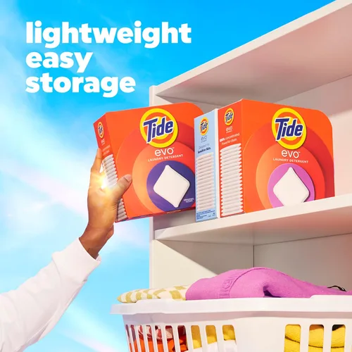 Miniatura 8 de Tide Los azulejos de fibra de detergente para ropa con aroma original de evo funcionan en el 100% de las manchas comunes, seguro para todas