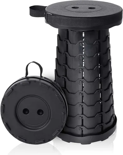 VOLIXOD Taburete telescópico plegable portátil, taburete retráctil para adultos, asientos plegables mejorados con capacidad de carga de 550 libras,