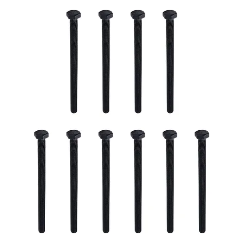 Miniatura 14 de Aicosineg M8 x 0.394 in Acero al carbono Grado 8.8 Tornillo de cabeza hexagonal externa Tornillos de rosca métrica Tornillos hexagonales sujetador
