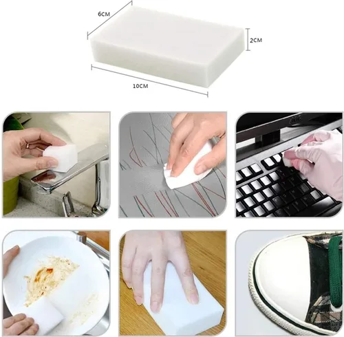 Miniatura 3 de 50 unids/lote Magic Sponge Eraser Multi-Funcional Melamina Espuma Limpiador 3.937x2.362x0.787 in