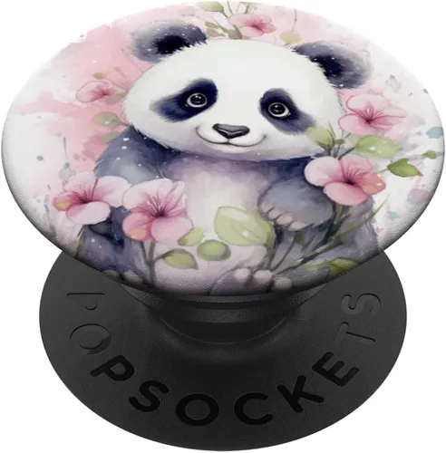 cute panda watercolor PopSockets Standard PopGrip